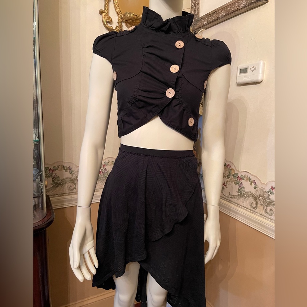 High low skirt.